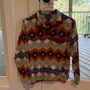 Patagonia Colorful Zigzag Fleece Pullover